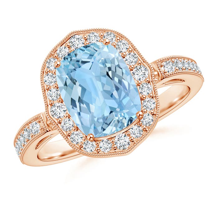 AAAA - Aquamarine / 2.24 CT / 14 KT Rose Gold