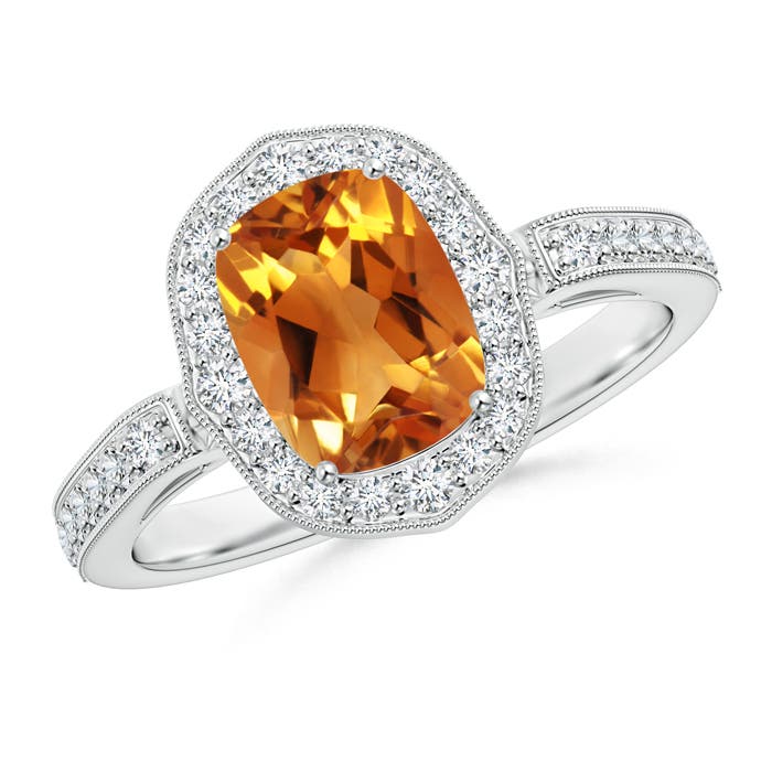 AAA - Citrine / 1.67 CT / 14 KT White Gold