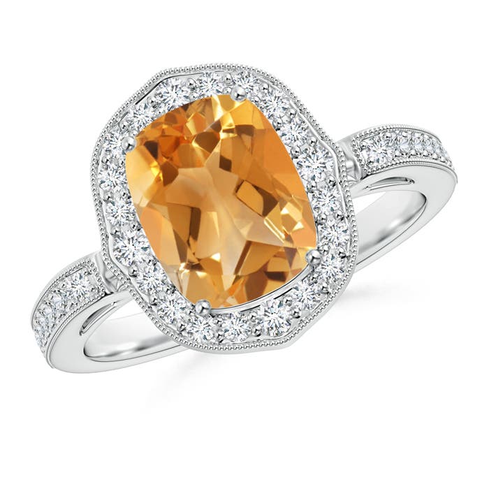 A - Citrine / 2.34 CT / 14 KT White Gold