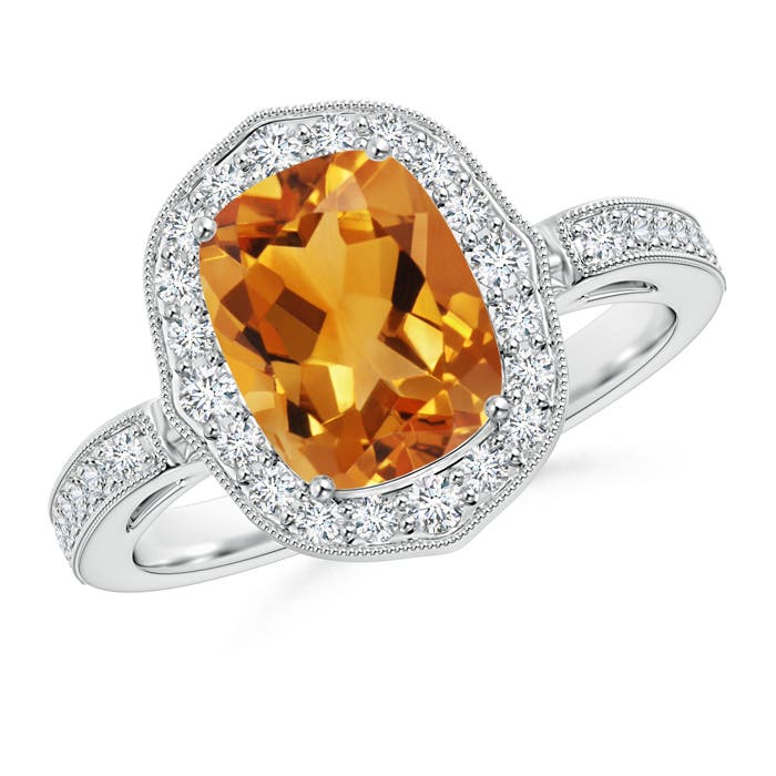 AA - Citrine / 2.34 CT / 14 KT White Gold