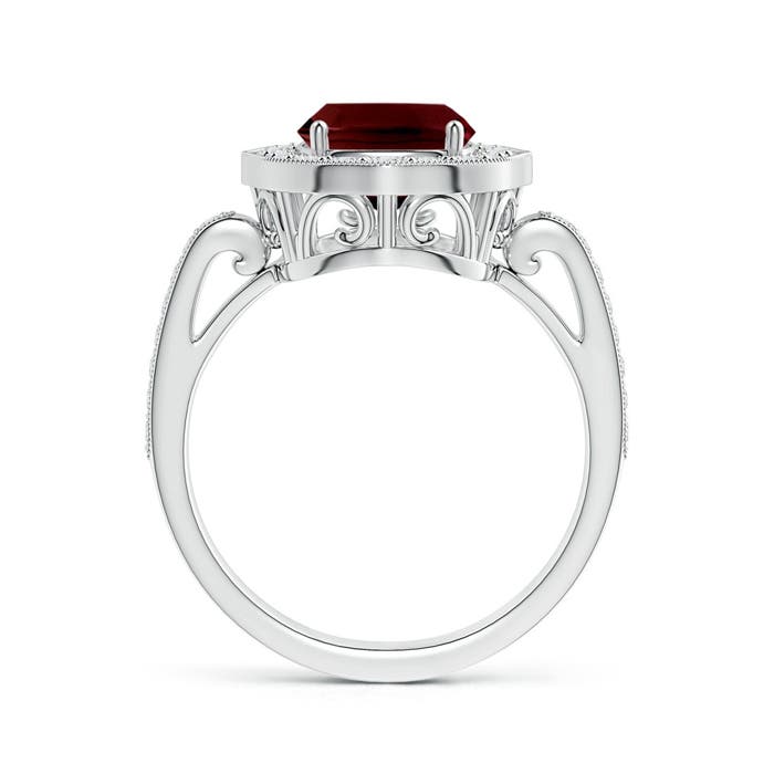 A - Garnet / 3.83 CT / 14 KT White Gold