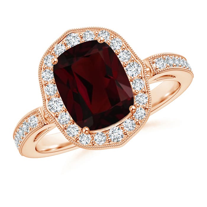 A - Garnet / 3.29 CT / 14 KT Rose Gold