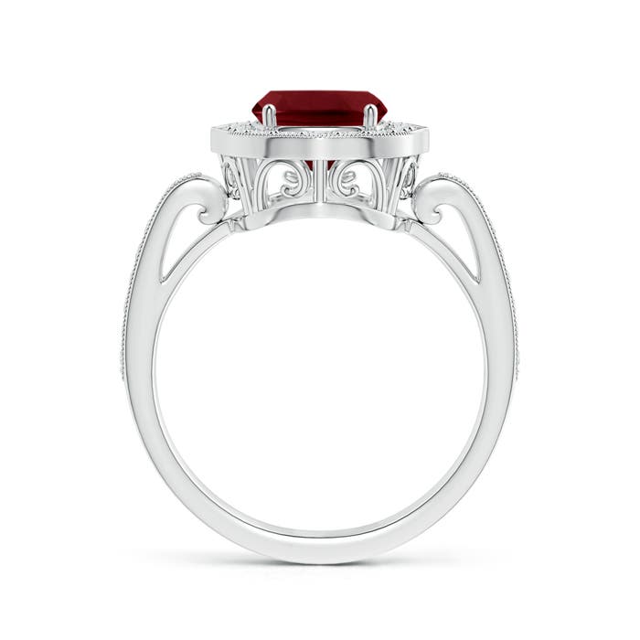 AA - Garnet / 3.29 CT / 14 KT White Gold