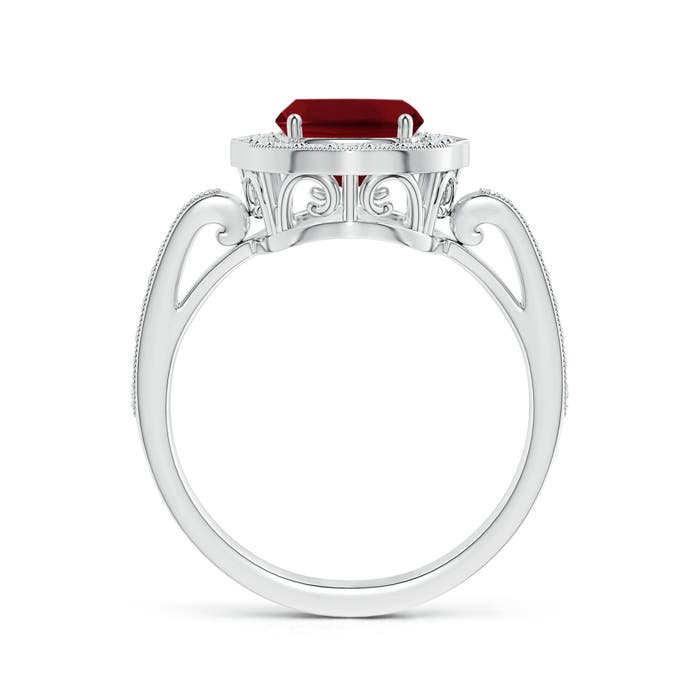 AAAA - Garnet / 3.29 CT / 14 KT White Gold