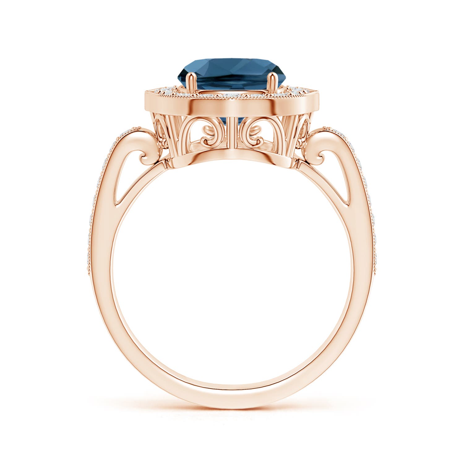 AA - London Blue Topaz / 3.68 CT / 14 KT Rose Gold