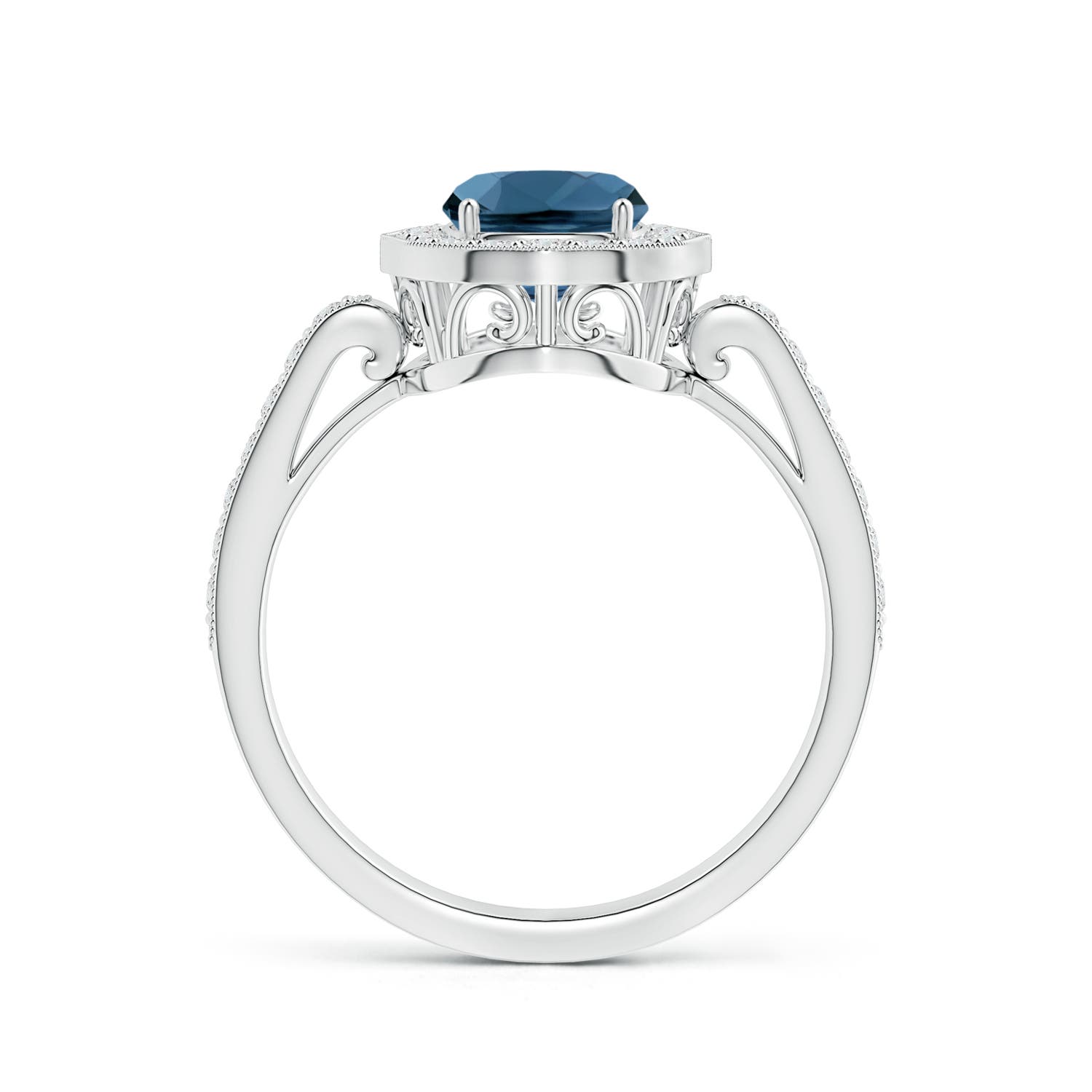 AA - London Blue Topaz / 1.92 CT / 14 KT White Gold