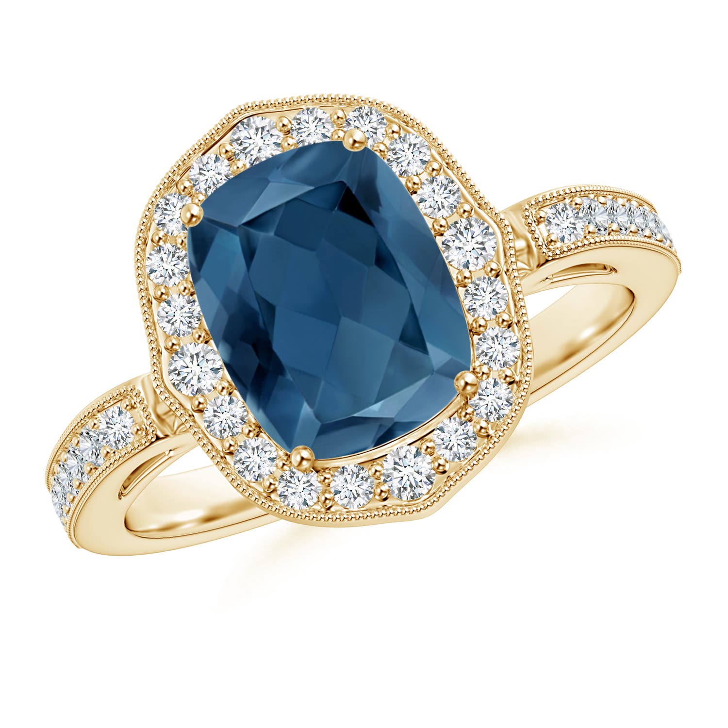 A - London Blue Topaz / 2.59 CT / 14 KT Yellow Gold