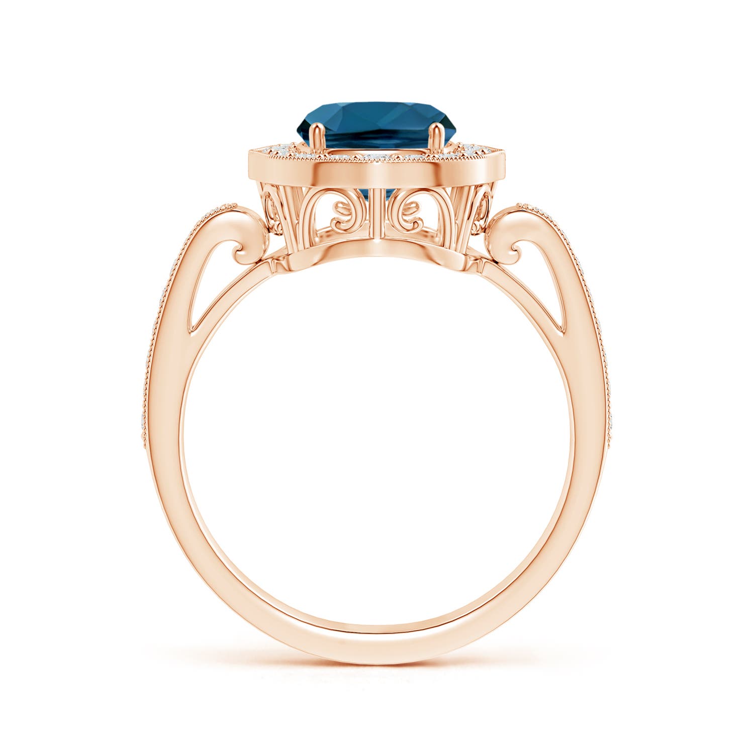 AAA - London Blue Topaz / 2.59 CT / 14 KT Rose Gold