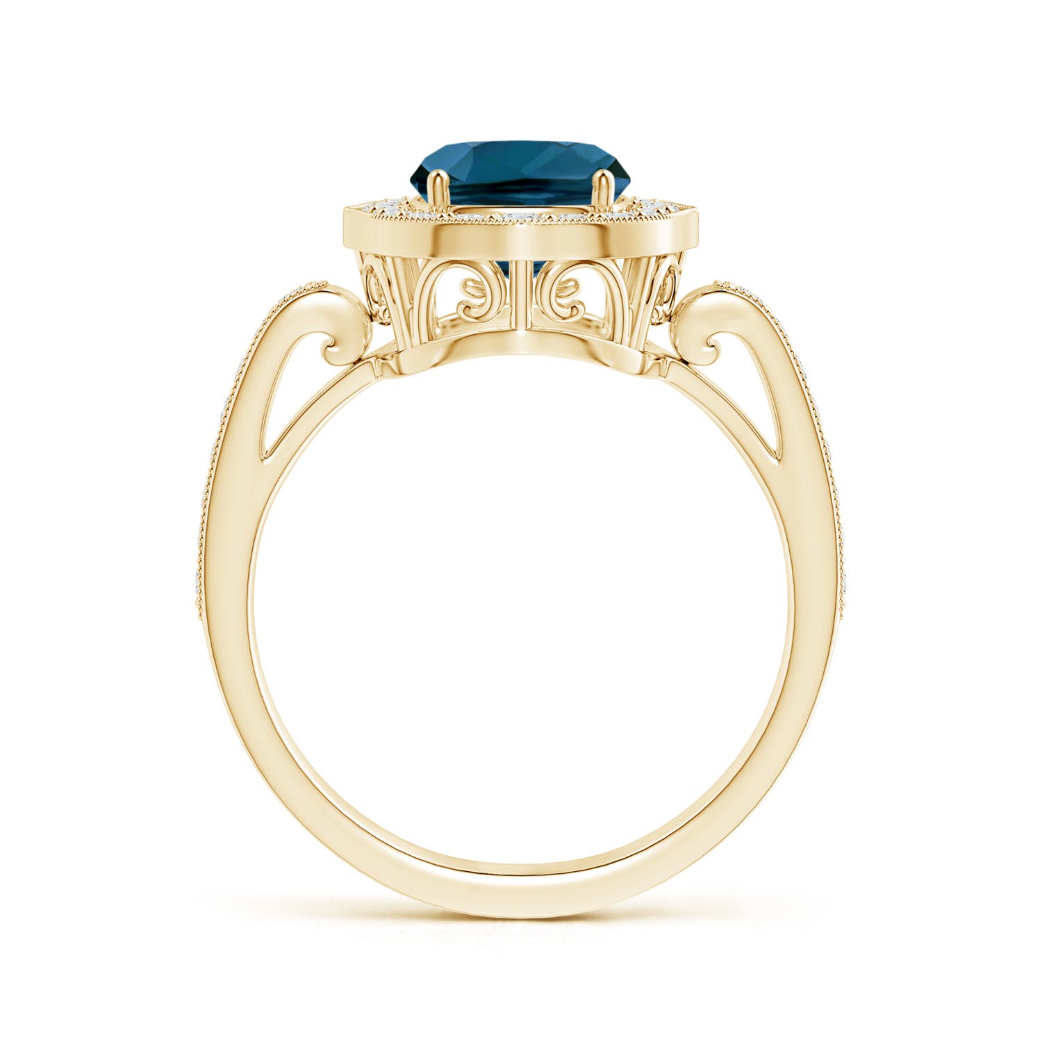 AAAA - London Blue Topaz / 2.59 CT / 14 KT Yellow Gold