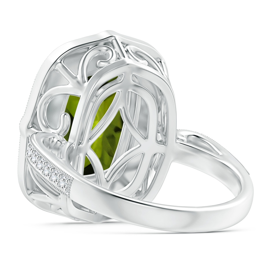 11.02x8.99x5.64mm AA GIA Certified Rectangular Cushion Peridot Halo Ring in White Gold Side 399