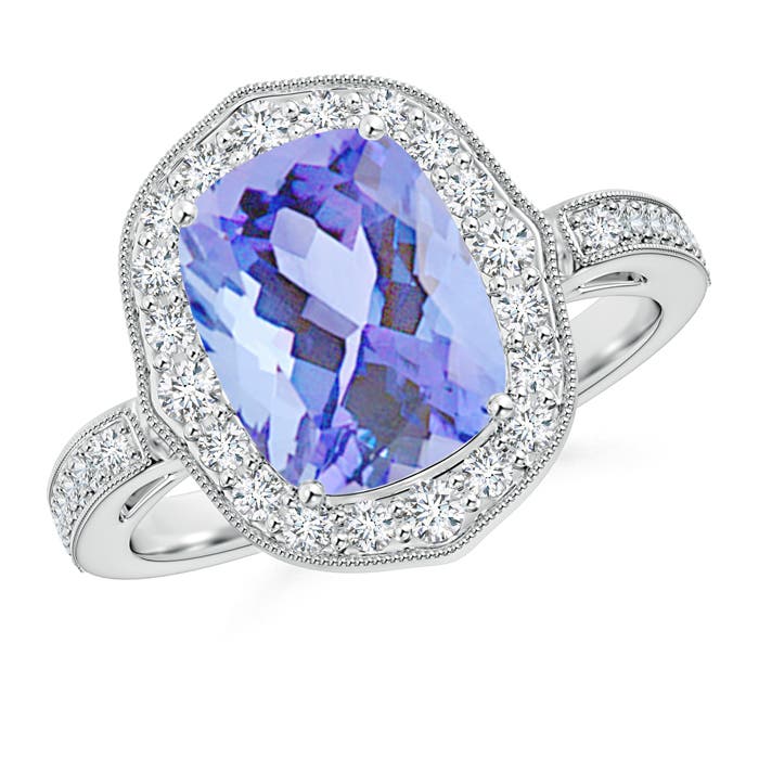 A - Tanzanite / 3.08 CT / 14 KT White Gold