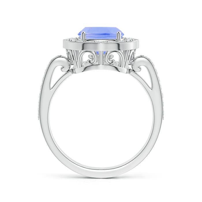 A - Tanzanite / 3.08 CT / 14 KT White Gold