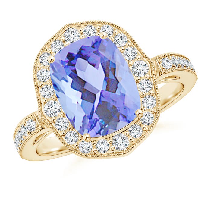 A - Tanzanite / 3.08 CT / 14 KT Yellow Gold