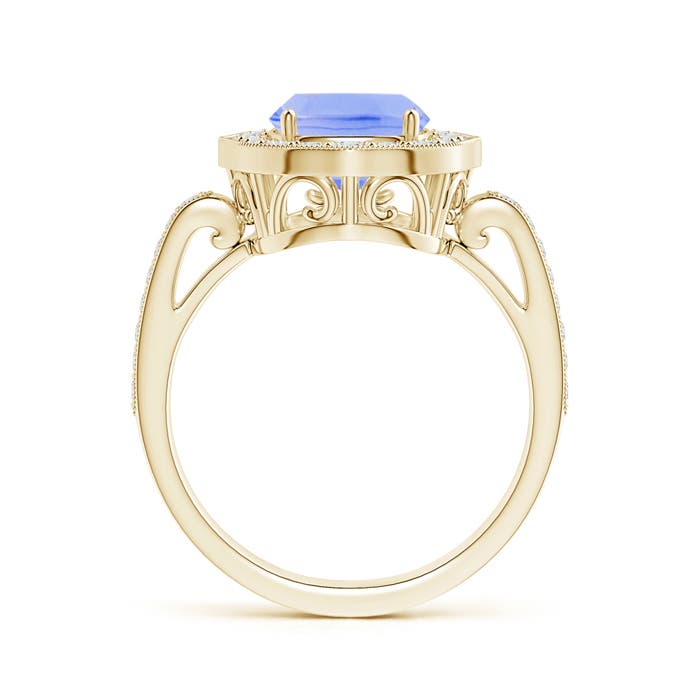 A - Tanzanite / 3.08 CT / 14 KT Yellow Gold