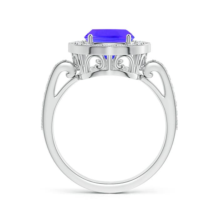 AAA - Tanzanite / 3.08 CT / 14 KT White Gold