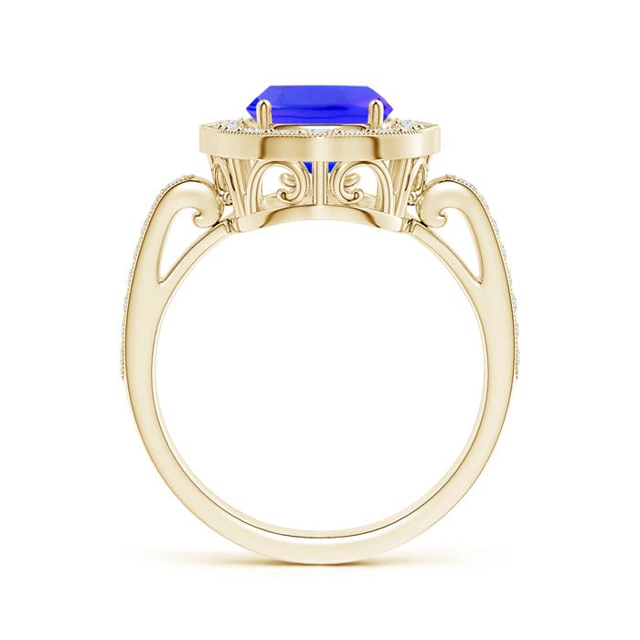 AAAA - Tanzanite / 3.08 CT / 14 KT Yellow Gold