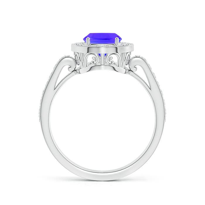 AAA - Tanzanite / 1.92 CT / 14 KT White Gold