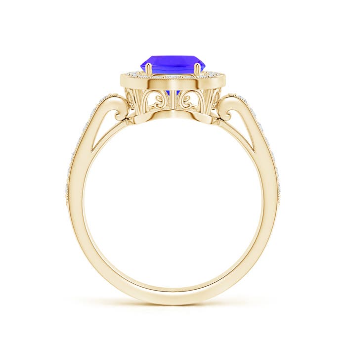 AAA - Tanzanite / 1.92 CT / 14 KT Yellow Gold