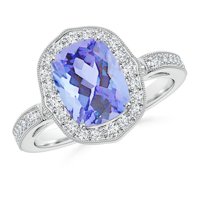 A - Tanzanite / 2.84 CT / 14 KT White Gold