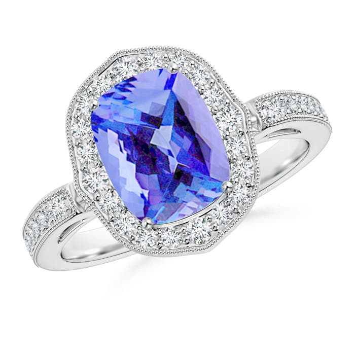 AA - Tanzanite / 2.84 CT / 14 KT White Gold