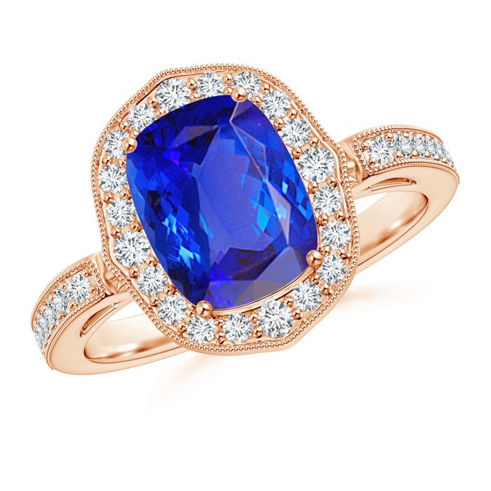 AAA - Tanzanite / 2.84 CT / 14 KT Rose Gold