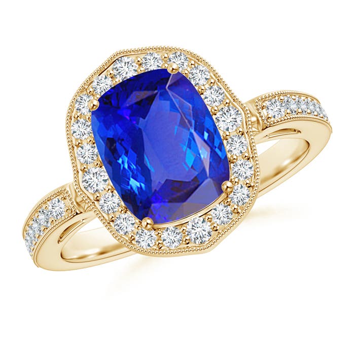 AAA - Tanzanite / 2.84 CT / 14 KT Yellow Gold