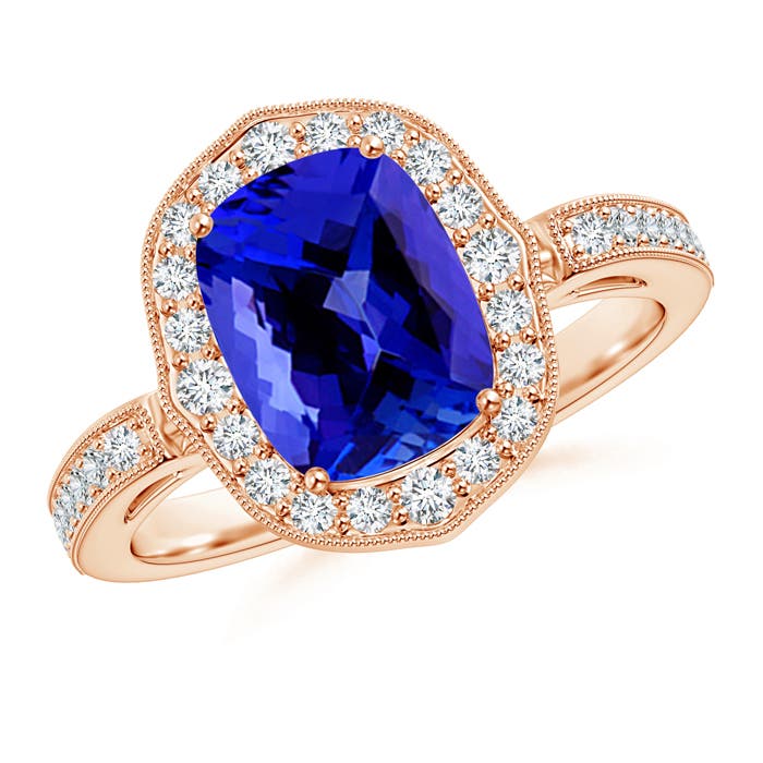 AAAA - Tanzanite / 2.84 CT / 14 KT Rose Gold