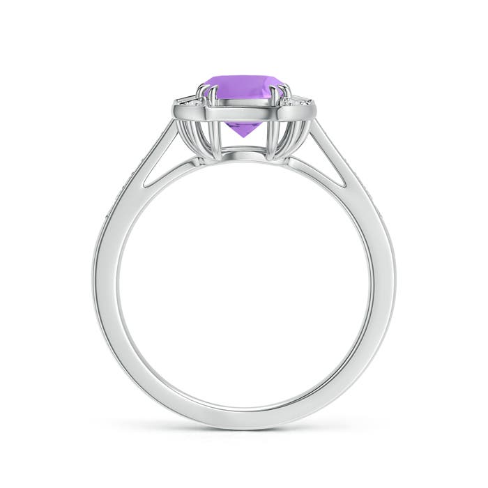 A - Amethyst / 0.98 CT / 14 KT White Gold