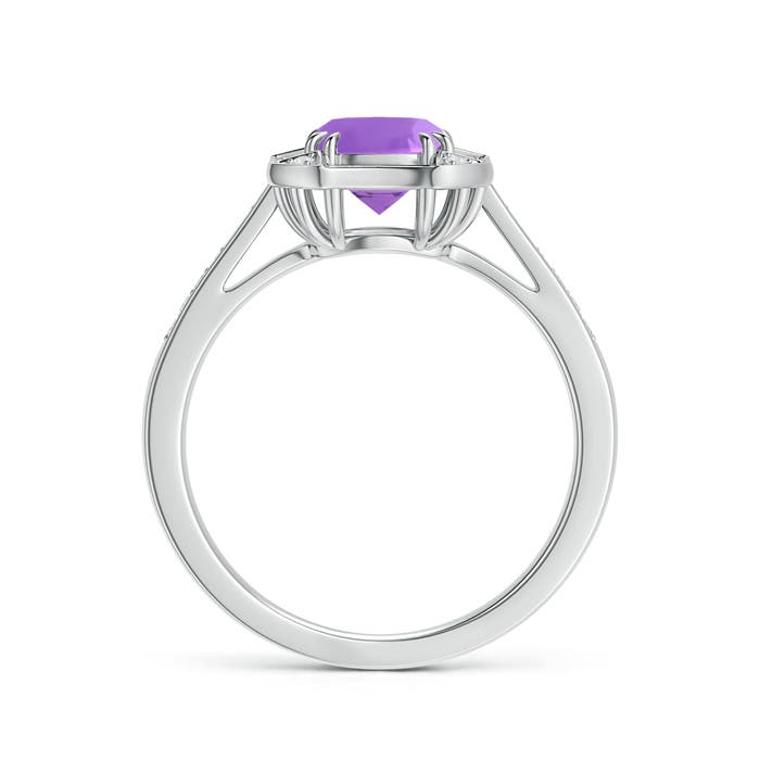 AA - Amethyst / 0.98 CT / 14 KT White Gold