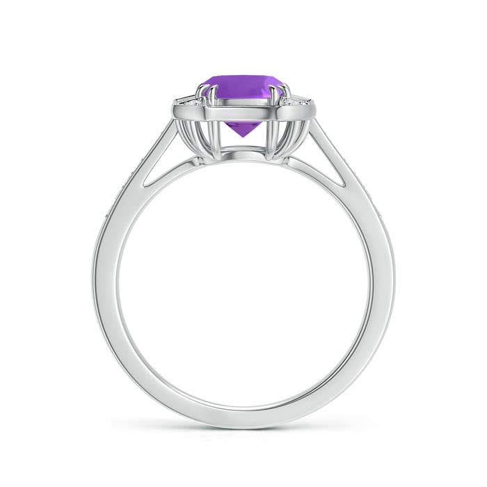 AAA - Amethyst / 0.98 CT / 14 KT White Gold