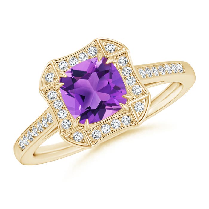 AAA - Amethyst / 0.98 CT / 14 KT Yellow Gold