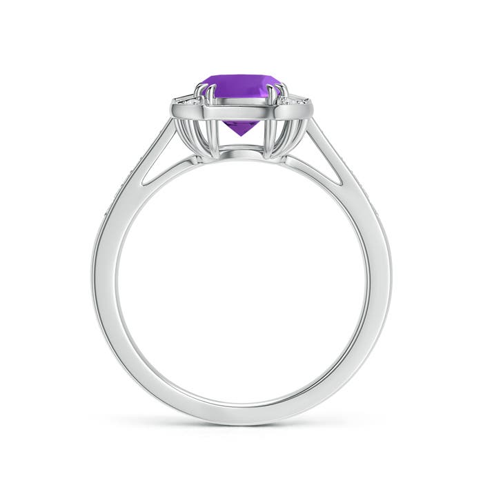 AAAA - Amethyst / 0.98 CT / 14 KT White Gold