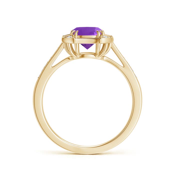 AAAA - Amethyst / 0.98 CT / 14 KT Yellow Gold