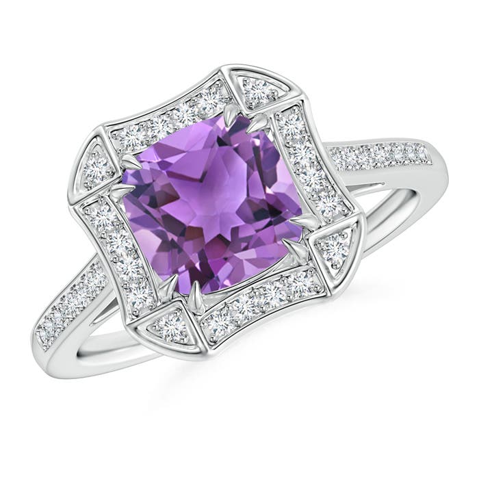 AA - Amethyst / 1.62 CT / 14 KT White Gold