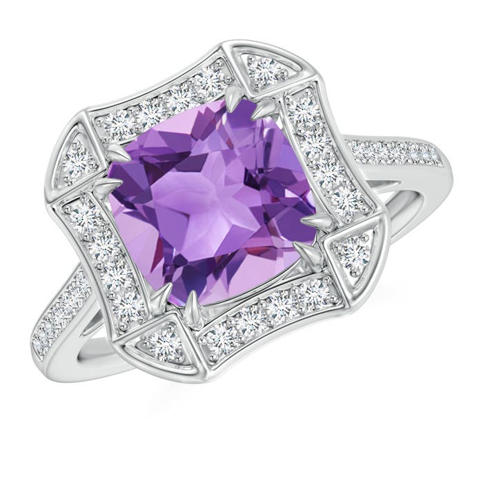 A - Amethyst / 2.54 CT / 14 KT White Gold