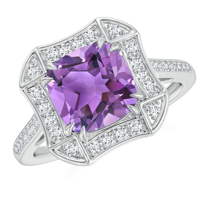 AA - Amethyst / 2.54 CT / 14 KT White Gold