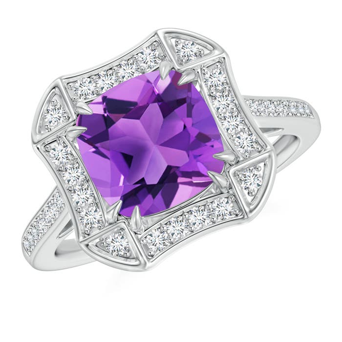 AAA - Amethyst / 2.54 CT / 14 KT White Gold