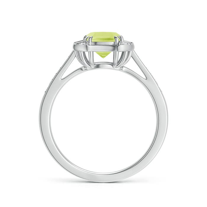 A - Peridot / 1.28 CT / 14 KT White Gold