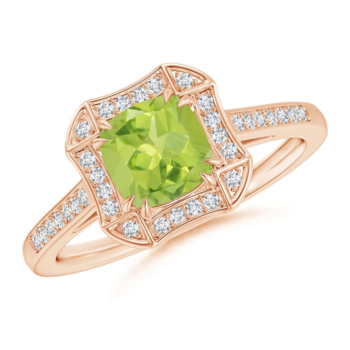 AA - Peridot / 1.28 CT / 14 KT Rose Gold