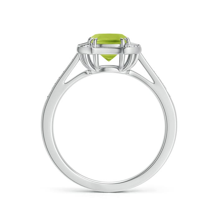 AA - Peridot / 1.28 CT / 14 KT White Gold