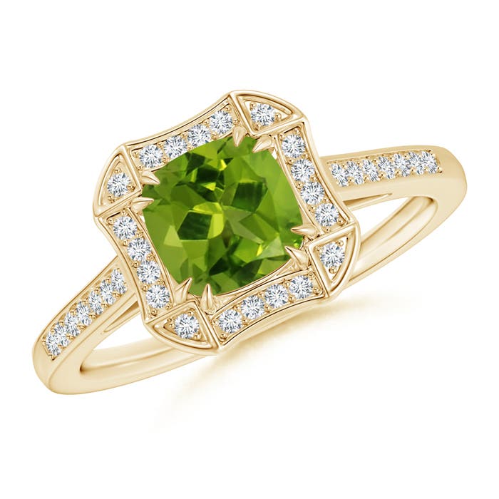 AAAA - Peridot / 1.28 CT / 14 KT Yellow Gold