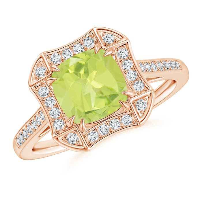 A - Peridot / 1.67 CT / 14 KT Rose Gold