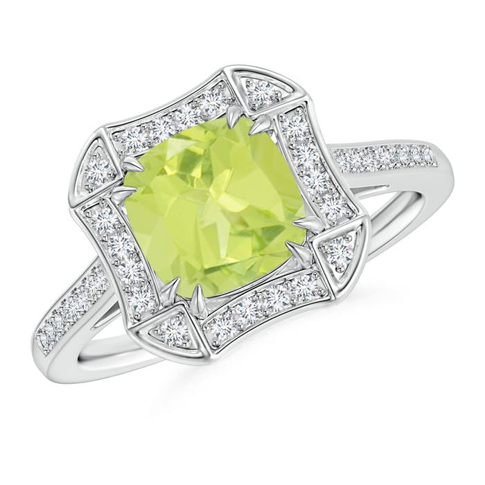 A - Peridot / 1.67 CT / 14 KT White Gold