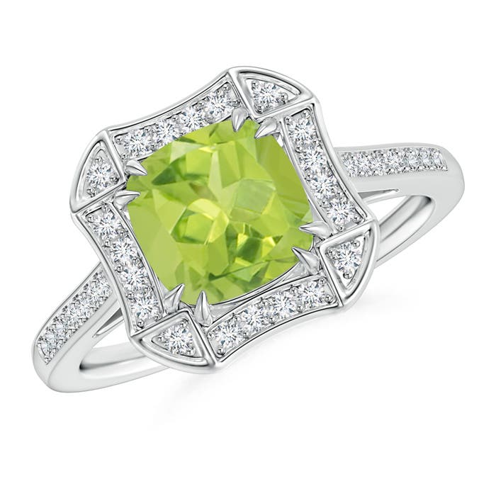 AA - Peridot / 1.67 CT / 14 KT White Gold