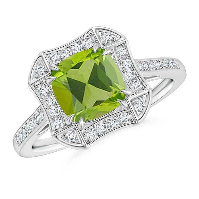 AAA - Peridot / 1.67 CT / 14 KT White Gold