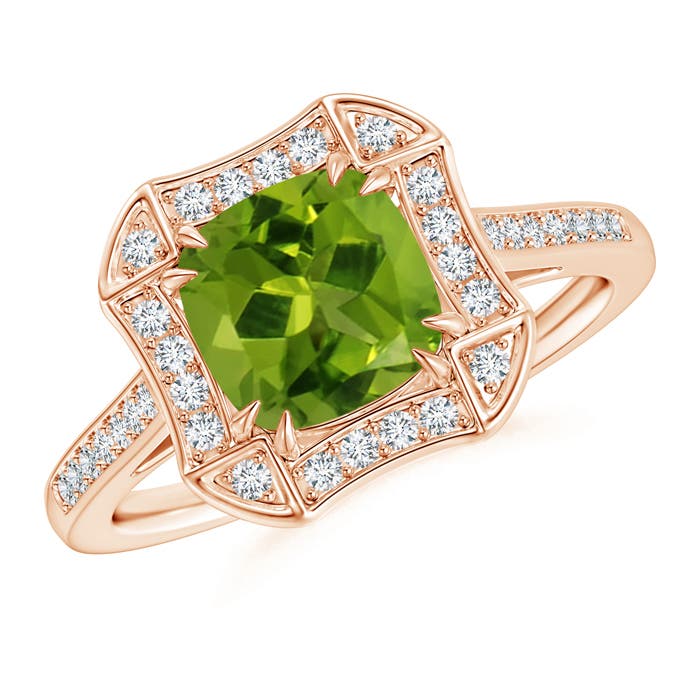 AAAA - Peridot / 1.67 CT / 14 KT Rose Gold