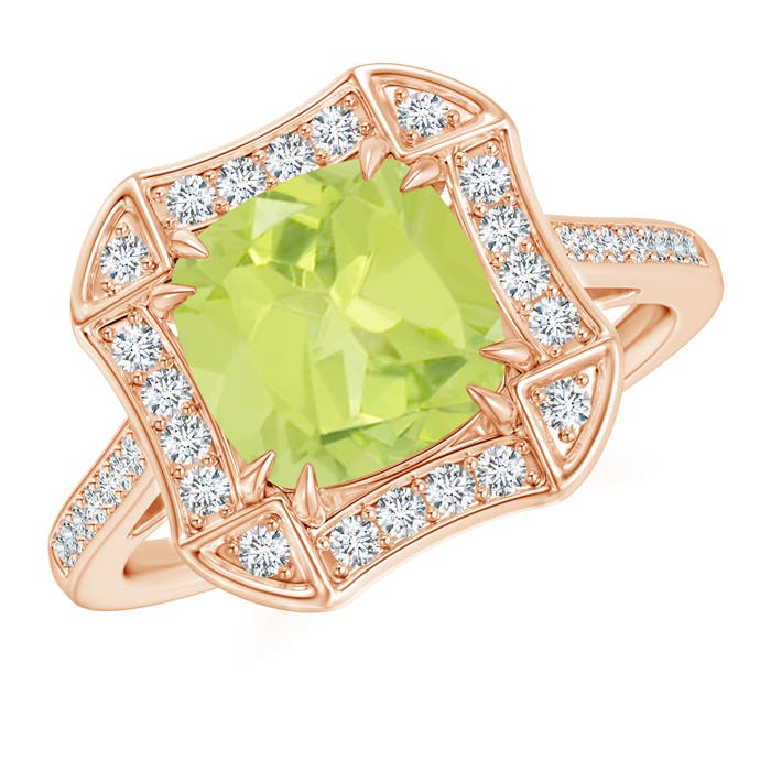 A - Peridot / 2.29 CT / 14 KT Rose Gold