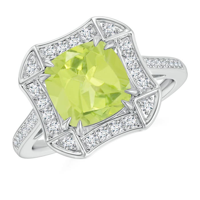 A - Peridot / 2.29 CT / 14 KT White Gold