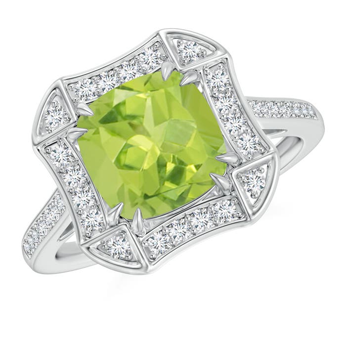 AA - Peridot / 2.29 CT / 14 KT White Gold