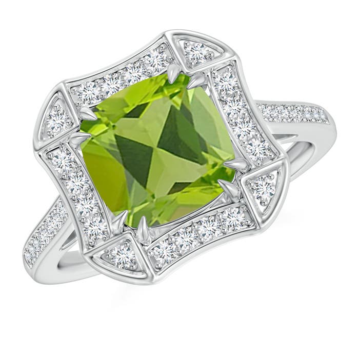 AAA - Peridot / 2.29 CT / 14 KT White Gold